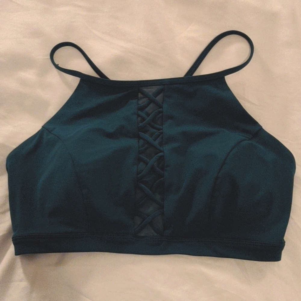 Lululemon teal high neck swim top
